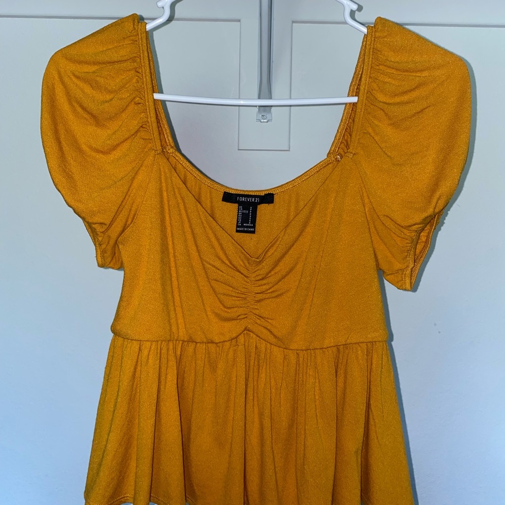 Yellow babydoll shirt